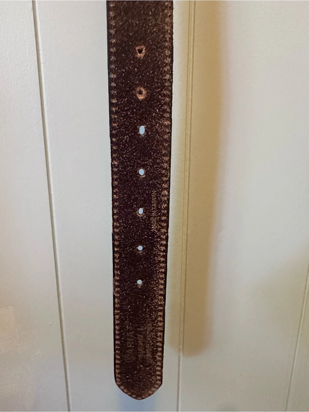Ariat leather belt Embossed Floral Silver Belt Buckle with Brown Leather Belt